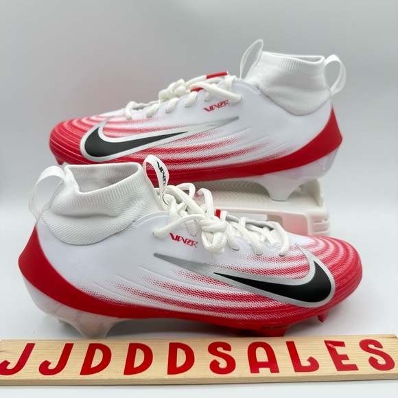 Nike Air Zoom Vapor Pro 1 Football Cleats White University Red FB3298-102 Men’s main image 9